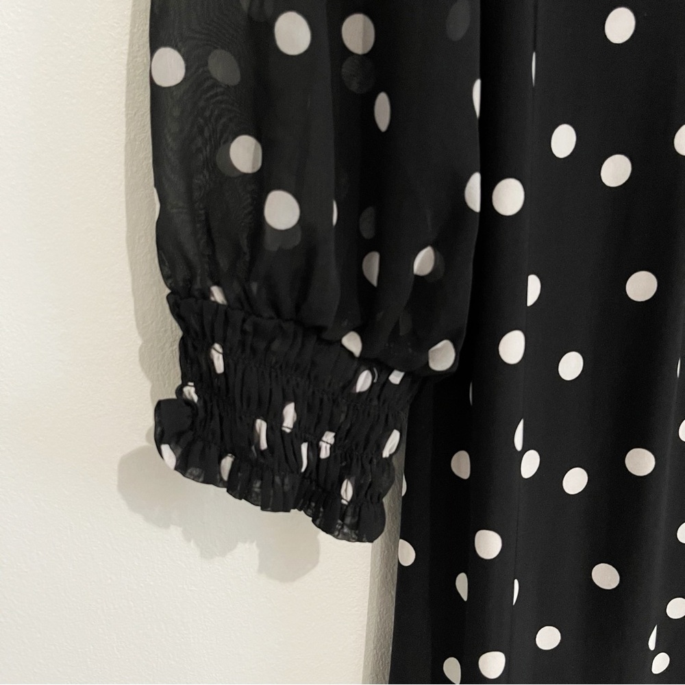 NWT Inc International Concepts Women's Black White Polka Dot Shift Dress Size XL - Picture 4 of 7